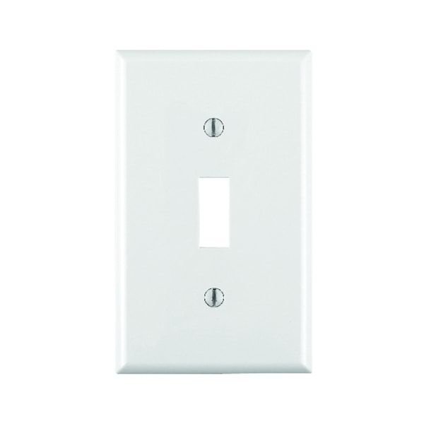 Leviton Leviton White 1 gang Thermoplastic Nylon Toggle Wall Plate 1 pk 80701-00W - main